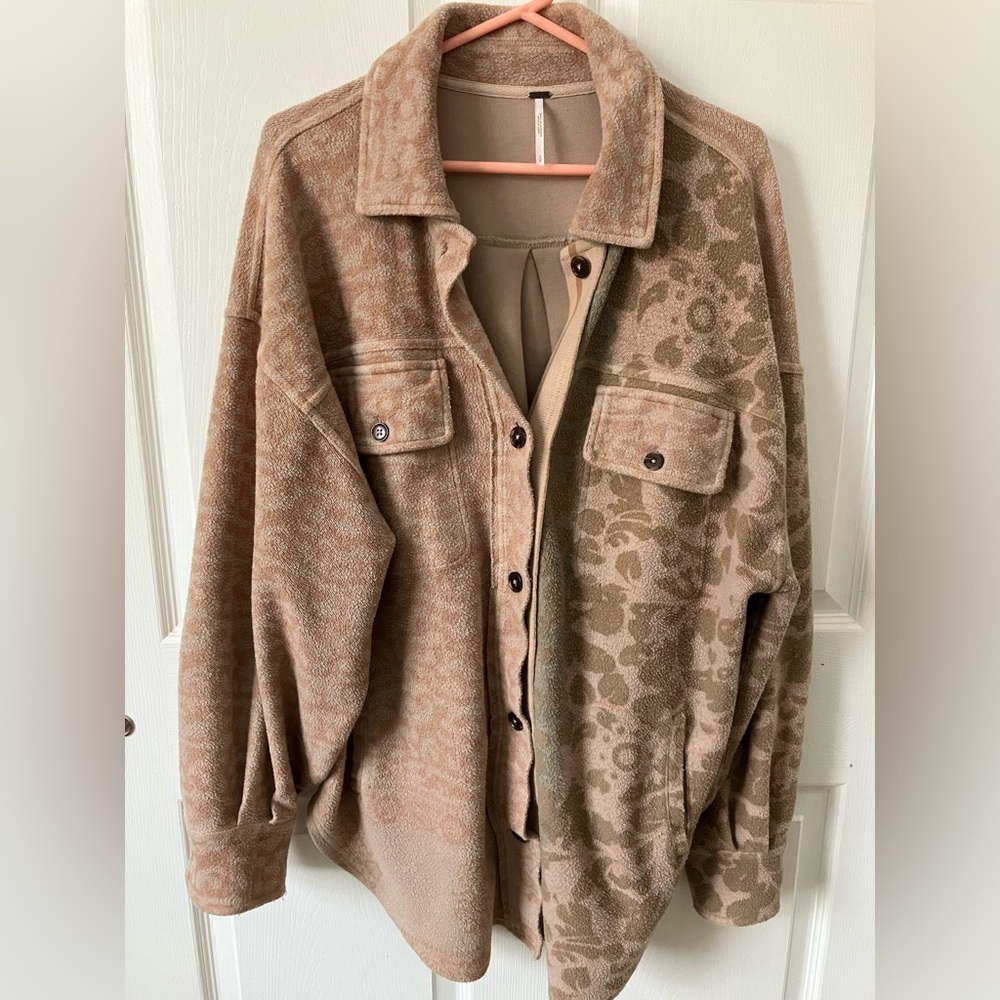 Printed Ruby jacket in Tea Combo beige size S